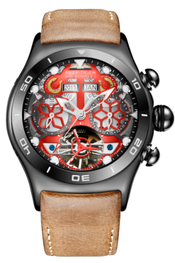 đồng hồ reef tiger Air Bubble Skeleton RGA703-BRB